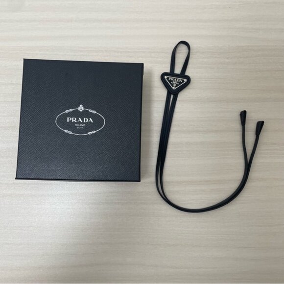Prada Saffiano Leather Bolo Tie Unisex - Picture 2 of 6
